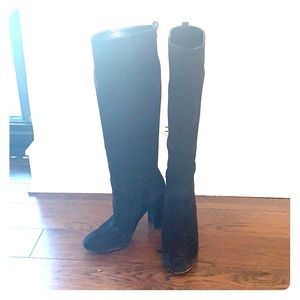 Sam Edelman Black Suede Tall Boots